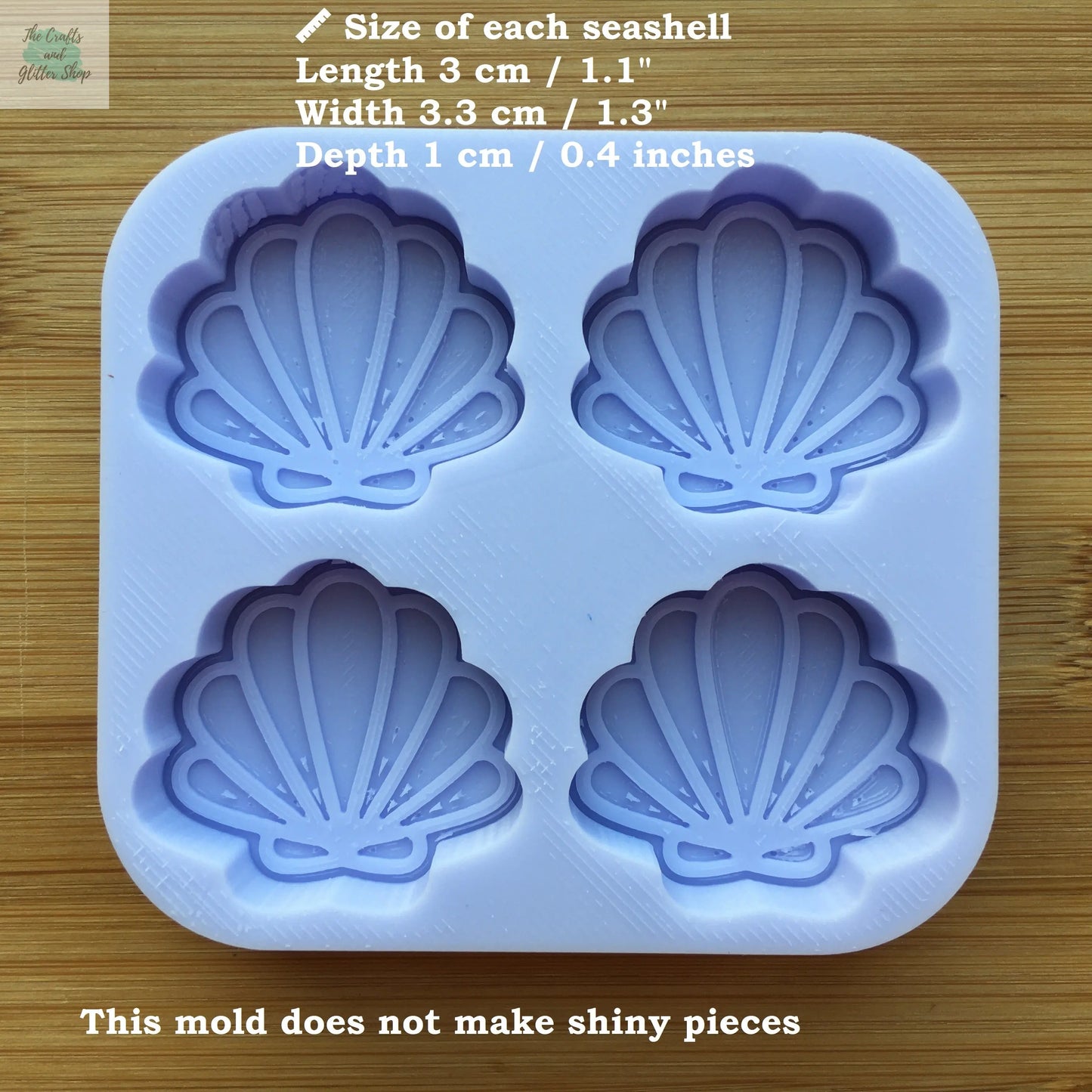 3 cm Seashell Silicone Mold - The Crafts and Glitter Shop