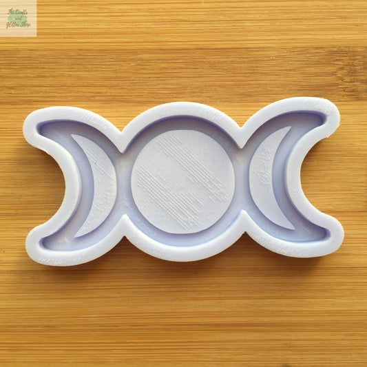 3.4 inch Triple Moon Silicone Mold The Crafts and Glitter Shop