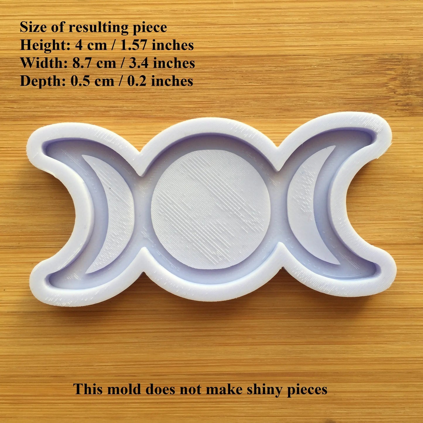 3.4 inch Triple Moon Silicone Mold The Crafts and Glitter Shop