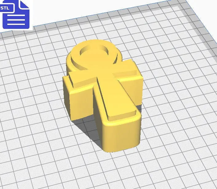 3.6 oz Ankh STL File - for 3D printing - FILE ONLY - deep design to make molds for bath bombs, soap or candles - The Crafts and Glitter Shop