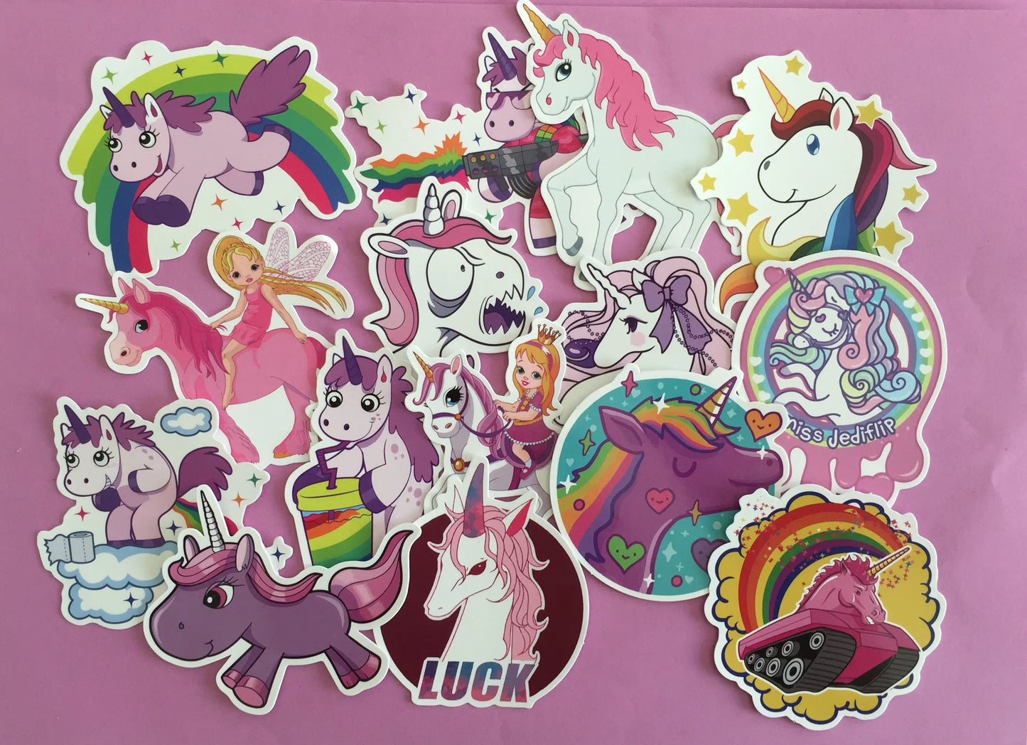 30 pcs Large Unicorn Sticker Flakes - Waterproof The Crafts and Glitter Shop
