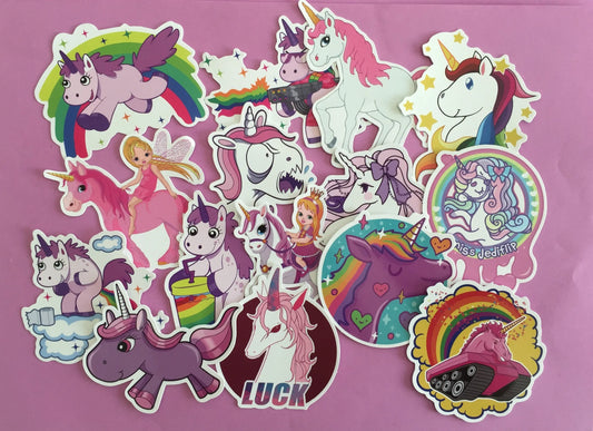 30 pcs Large Unicorn Sticker Flakes - Waterproof The Crafts and Glitter Shop