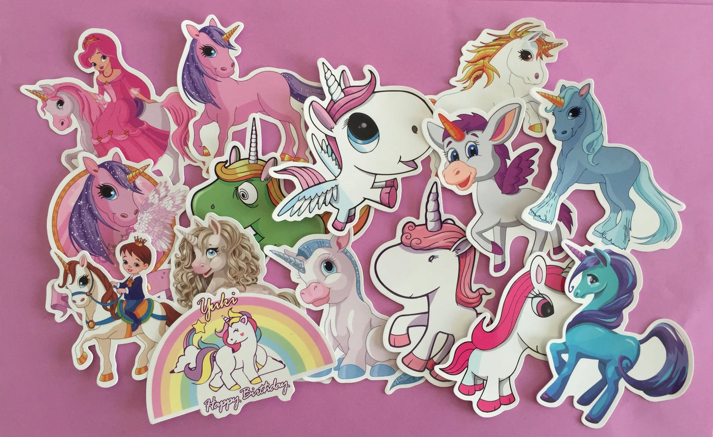 30 pcs Large Unicorn Sticker Flakes - Waterproof The Crafts and Glitter Shop