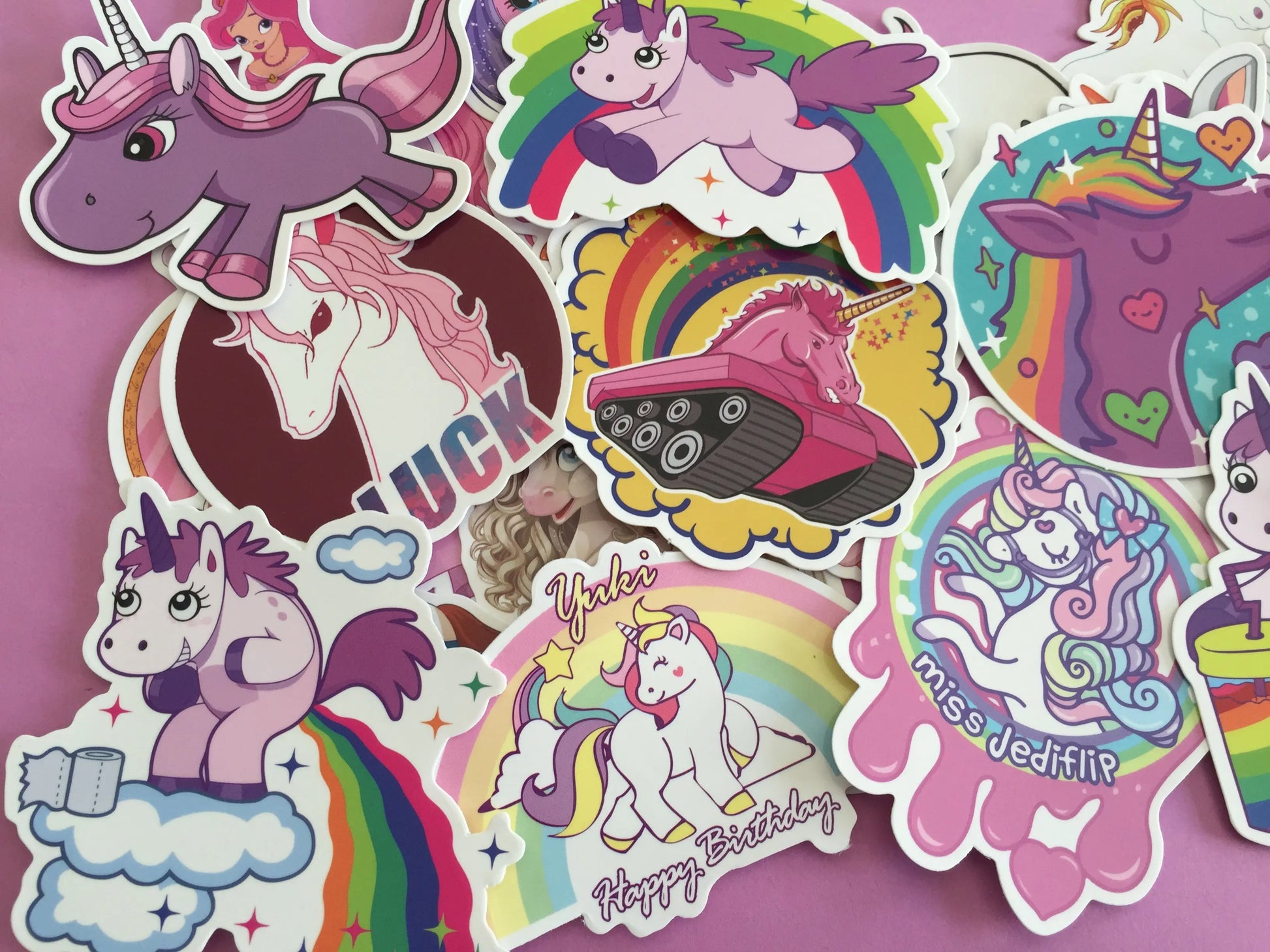 30 pcs Large Unicorn Sticker Flakes - Waterproof The Crafts and Glitter Shop