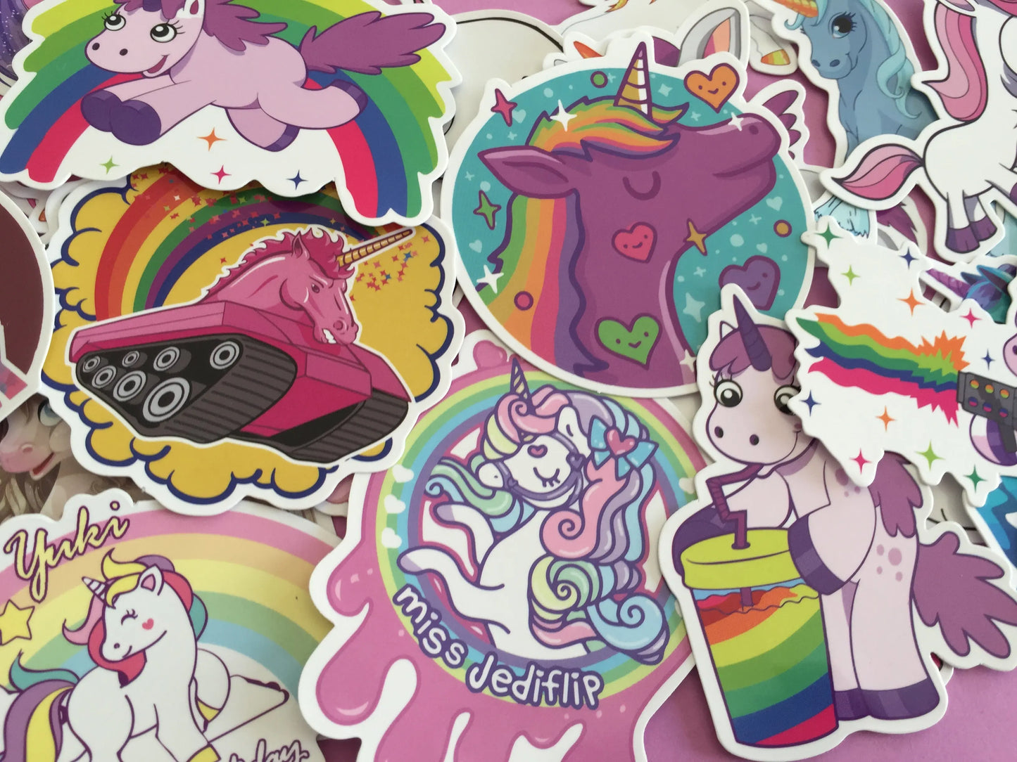 30 pcs Large Unicorn Sticker Flakes - Waterproof The Crafts and Glitter Shop