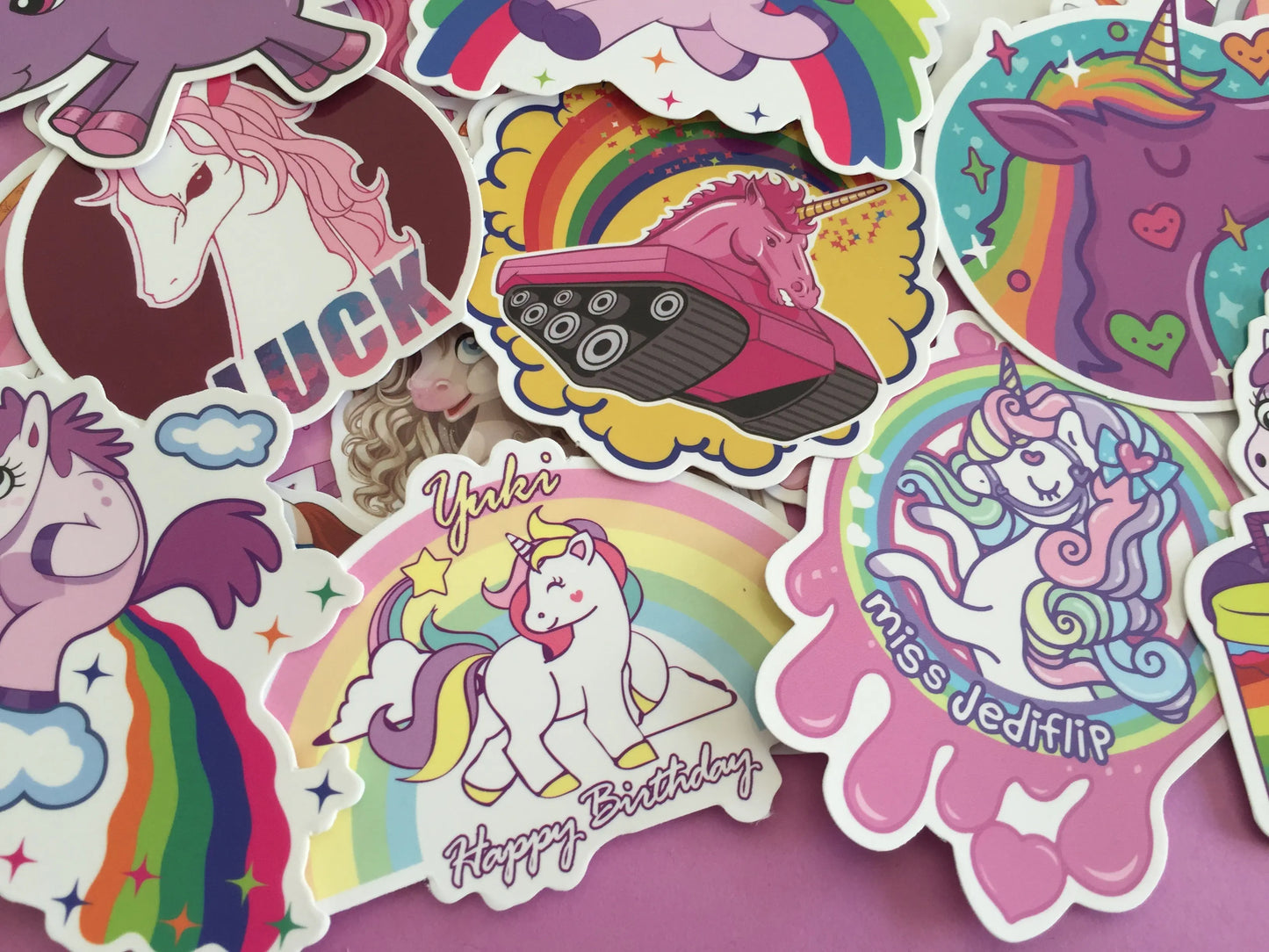30 pcs Large Unicorn Sticker Flakes - Waterproof The Crafts and Glitter Shop