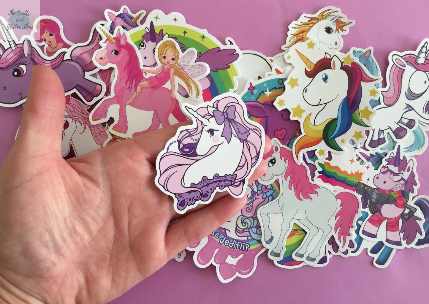 30 pcs Large Unicorn Sticker Flakes - Waterproof The Crafts and Glitter Shop