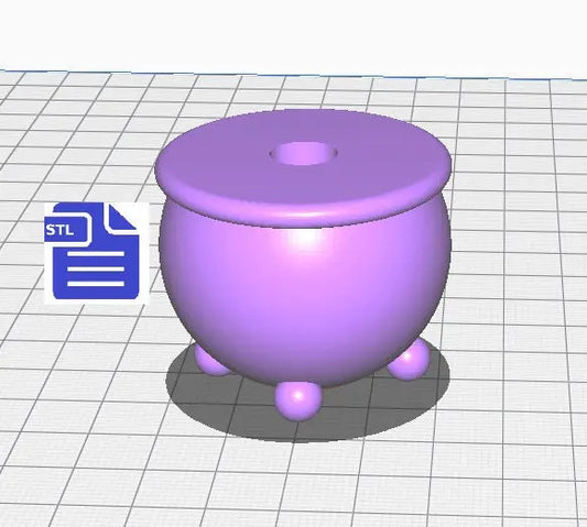 3D Cauldron Straw Topper STL File - for 3D printing - FILE ONLY - Instant Digital Download - The Crafts and Glitter Shop