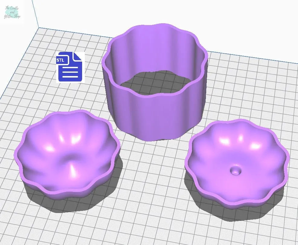 3D Pumpkin Bath Bomb Mold STL File - for 3D printing - FILE ONLY - 3 piece Bath Bomb Hand Press Mould - Shower Steamer Pumpkin Mold - The Crafts and Glitter Shop