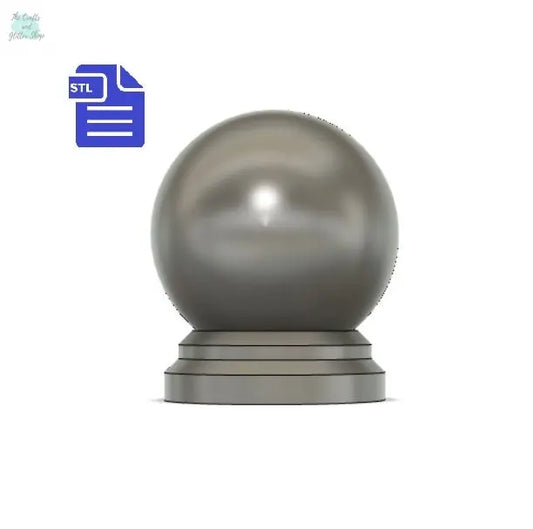 3D Snowglobe STL File - for 3D printing - FILE ONLY - Snow globe / Crystal Ball - The Crafts and Glitter Shop