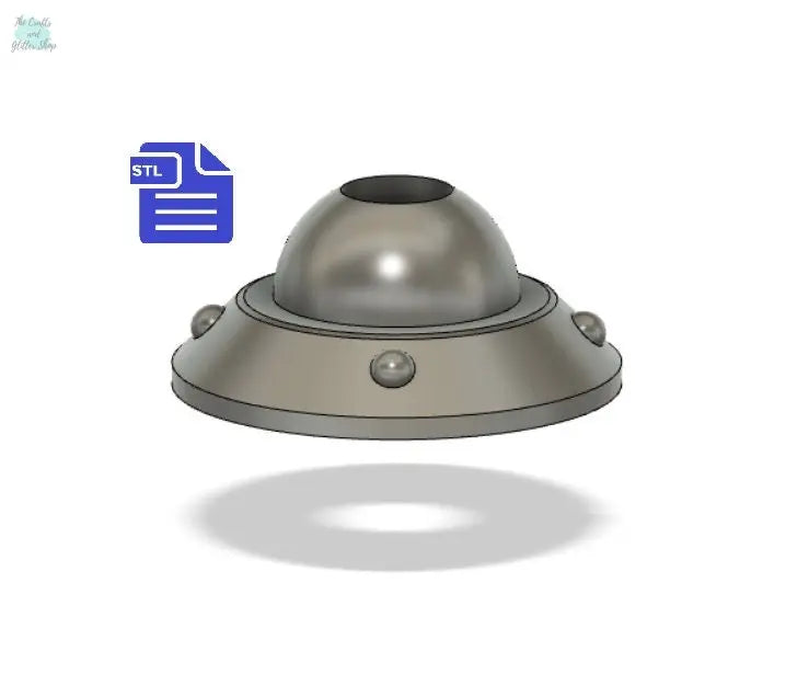 3D ufo Straw Topper STL File - for 3D printing - FILE ONLY - Instant Digital Download
