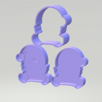 3PC GNOME BATH BOMB MOLD STL FILE