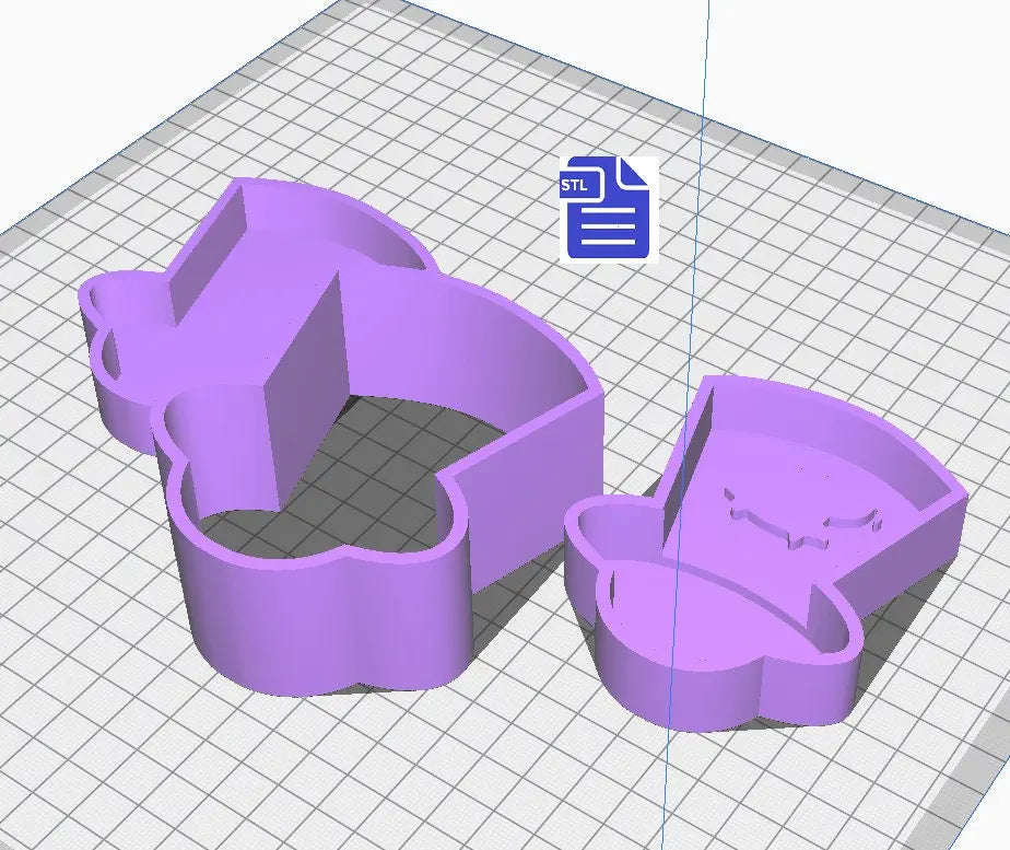 3pc Abducted Cow Bath Bomb Mold STL File - for 3D printing - FILE ONLY - 3 piece Hand Press Mould - The Crafts and Glitter Shop