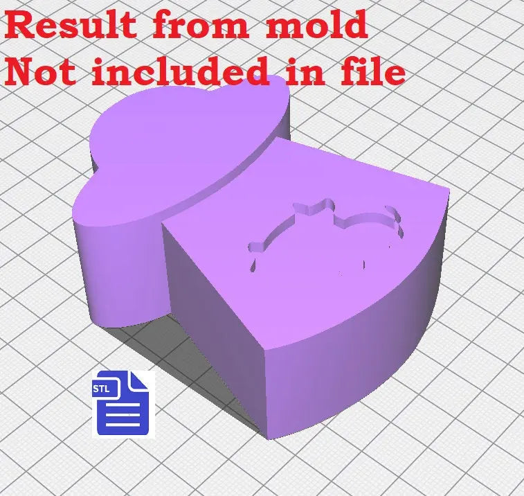 3pc Abducted Cow Bath Bomb Mold STL File - for 3D printing - FILE ONLY - 3 piece Hand Press Mould - The Crafts and Glitter Shop