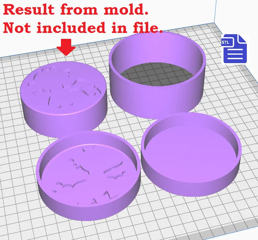 3pc Baby Dragon Bath Bomb Mold STL File for 3D printing - The Crafts and Glitter Shop
