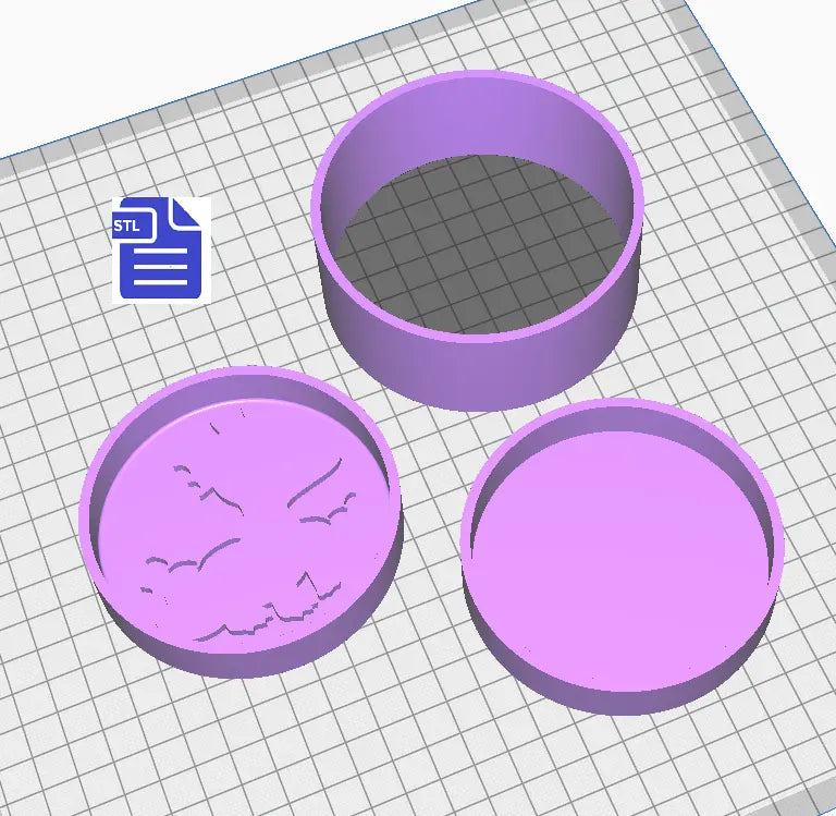 3pc Baby Dragon Bath Bomb Mold STL File for 3D printing - The Crafts and Glitter Shop