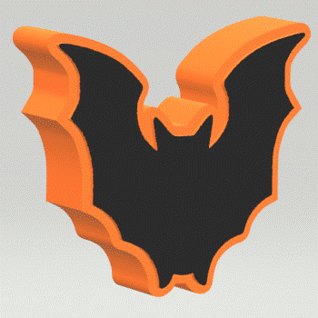 3pc Bat Bath Bomb Mold STL File - for 3D printing - FILE ONLY - 3 piece Bat Push Mold for bath bombs shower steamers solid shampoo fizzers - The Crafts and Glitter Shop