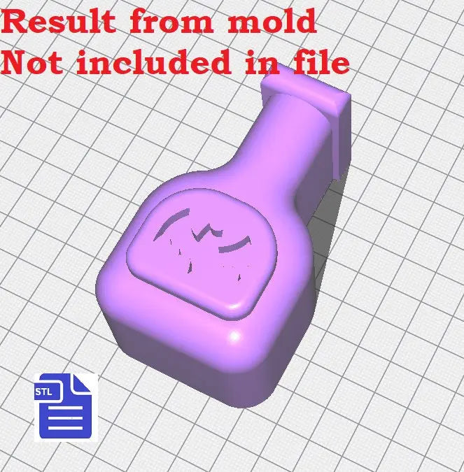 3pc Bat Wings Potion Bath Bomb Mold STL File - for 3D printing - FILE ONLY - 3 piece Hand Press Bath Bomb Mould