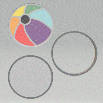 3pc Beach Ball Bath Bomb Mold STL File