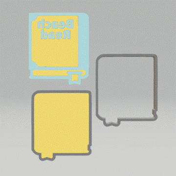 3pc Beach Read Book Bath Bomb Mold STL File