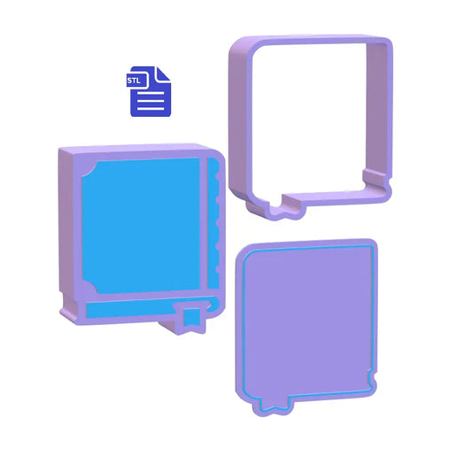3pc Book Bath Bomb Mold STL File - The Crafts and Glitter Shop