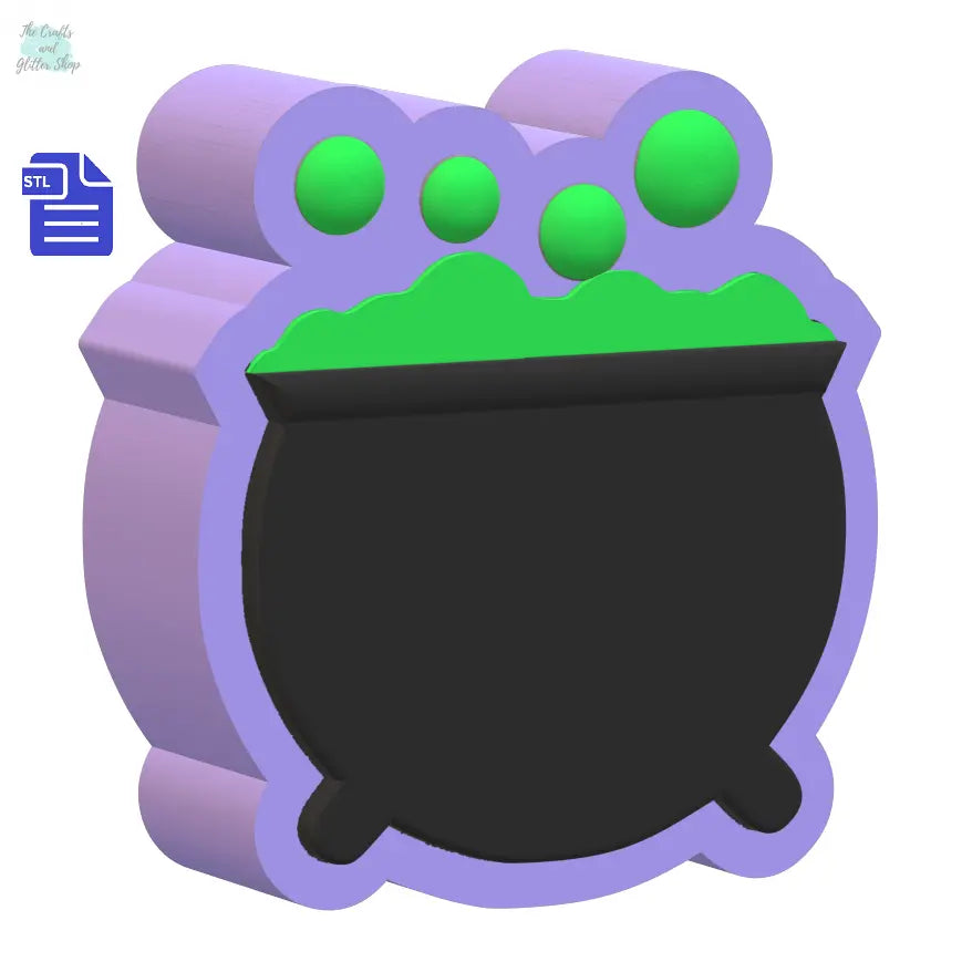 3pc Bubble Cauldron Bath Bomb Mold STL File - for 3D printing - FILE ONLY - The Crafts and Glitter Shop