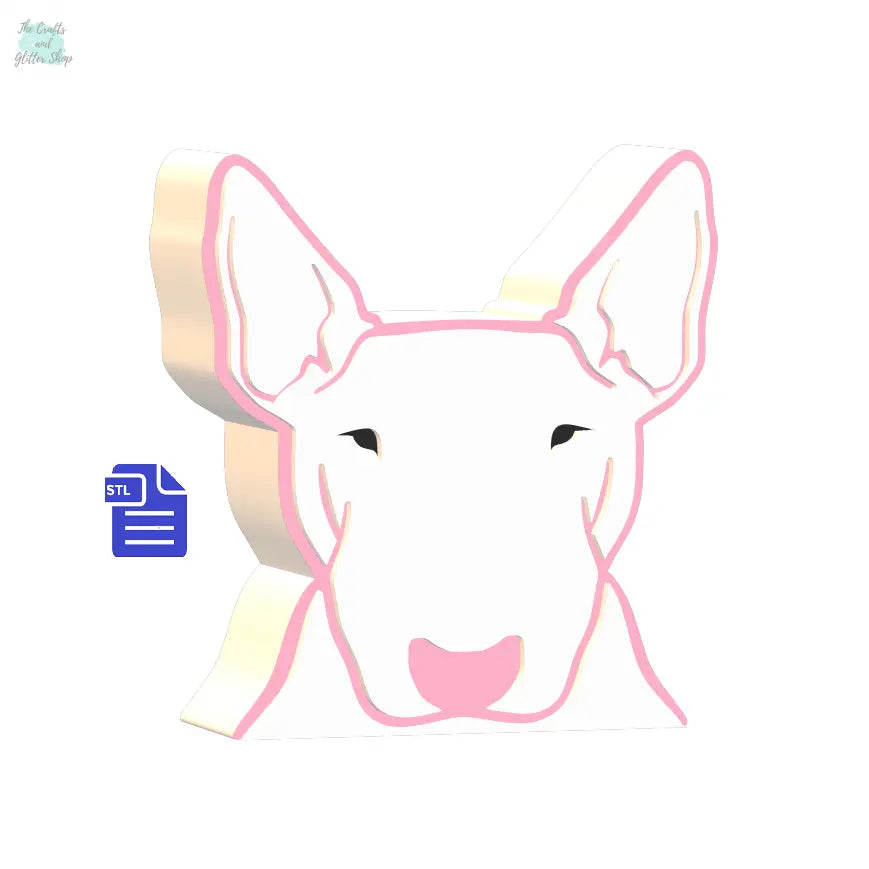 3pc Bull Terrier Bath Bomb Mold STL File - for 3D printing - FILE ONLY - The Crafts and Glitter Shop