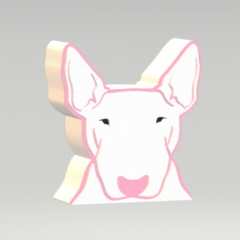 3pc Bull Terrier Bath Bomb Mold STL File