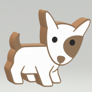 3pc Bull Terrier Puppy Bath Bomb Mold STL File