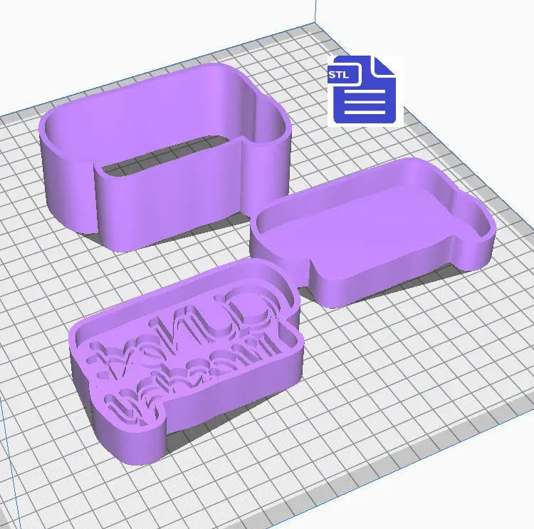 3pc CU Next Tuesday Bath Bomb Mold STL File - for 3d printing - FILEONLY - Bath Bomb Mould Press 3 Part