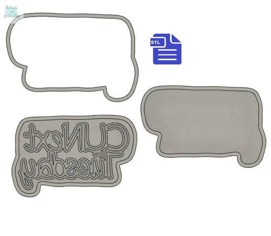 3pc CU Next Tuesday Bath Bomb Mold STL File - for 3d printing - FILEONLY - Bath Bomb Mould Press 3 Part - The Crafts and Glitter Shop