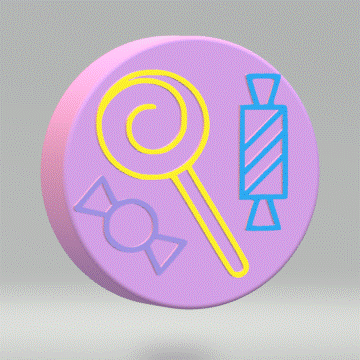 3pc Candies Bath Bomb Mold STL File