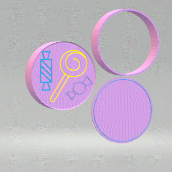 3pc Candies Bath Bomb Mold STL File - for 3D printing - FILE ONLY - The Crafts and Glitter Shop