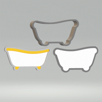 3pc Claw Bathtub Bath Bomb Mold STL File