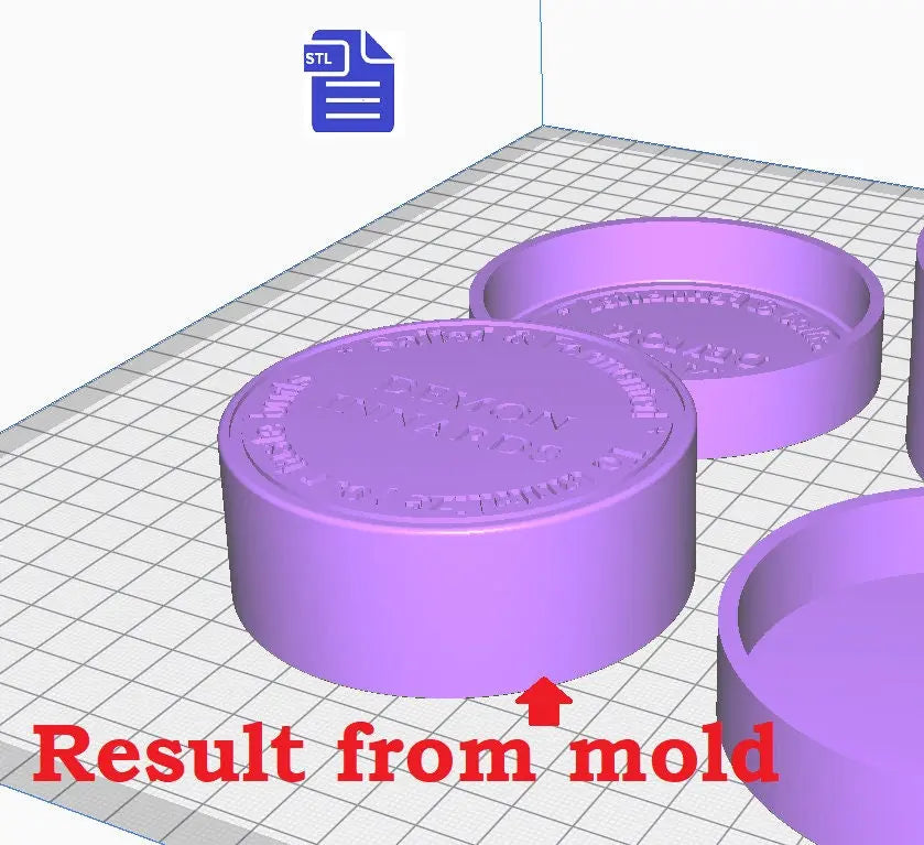 3pc Demon Innards Bath Bomb Mold - Magic Potion Label Bath Bomb Mold STL File - for 3D printing - FILE ONLY - 3 piece hand press mold
