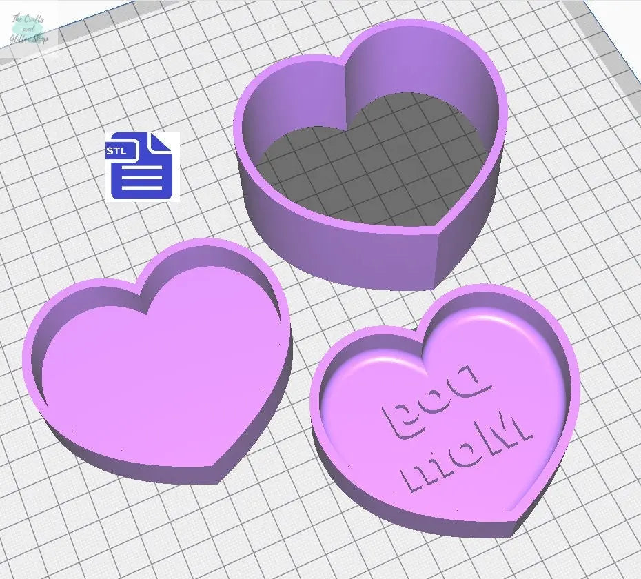 3pc Dog Mom Bath Bomb Mold STL File - for 3D printing - FILE ONLY - 3 part Pet Mother's Day Bath Bomb Mould Press - The Crafts and Glitter Shop