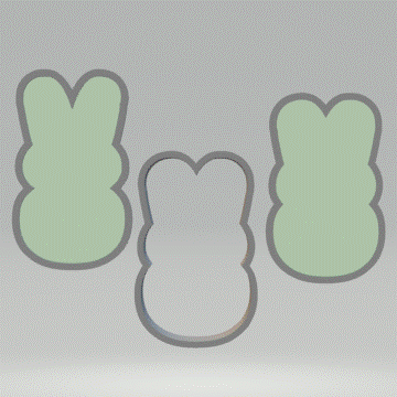 3pc Easter Bunny Bath Bomb Mold STL File
