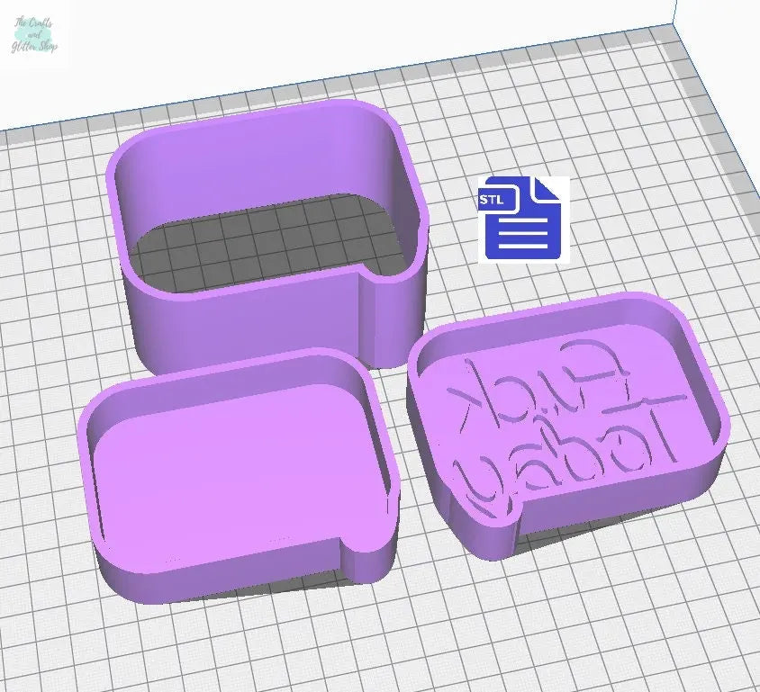 3pc F*ck Today Bath Bomb Mold STL File - for 3D printing - FILE ONLY - 3 piece Bath Bomb Press Mould - The Crafts and Glitter Shop