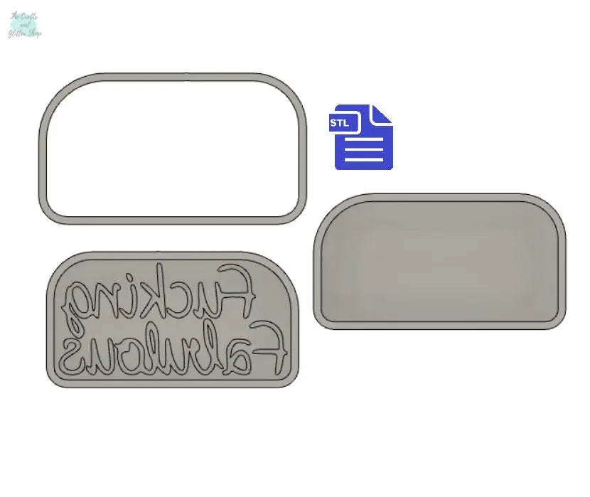 3pc F*cking Fabulous Bath Bomb Mold  STL File - for 3D printing - FILE ONLY - 3 piece Bath Bomb Hand Press Mould - The Crafts and Glitter Shop