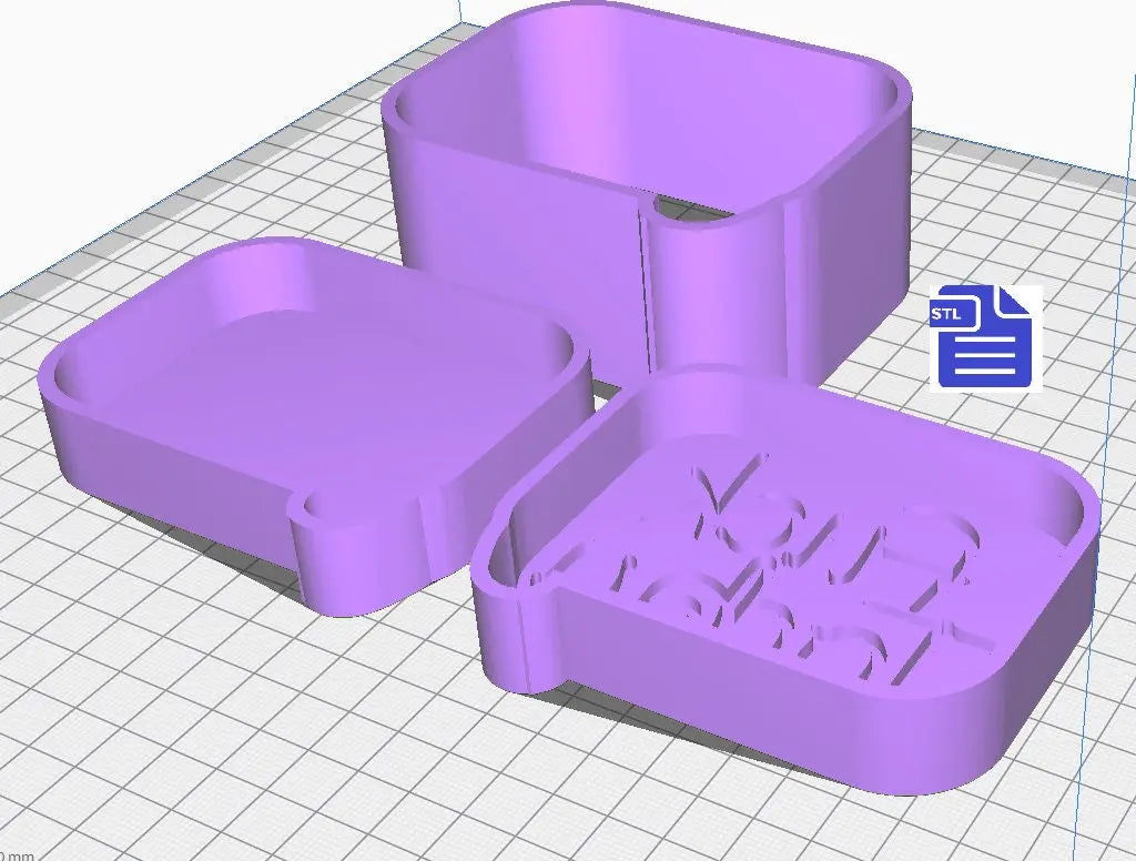 3pc F*ck Today Bath Bomb Mold STL File - for 3D printing - FILE ONLY - 3 piece Bath Bomb Press Mould