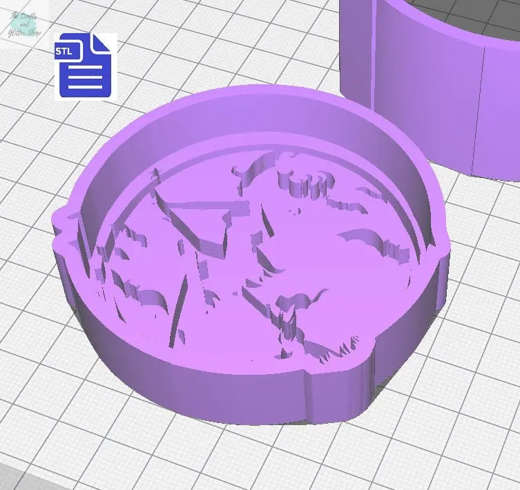 3pc Flying Witch Bath Bomb Mold STL File - for 3D printing - FILE ONLY -3 piece Witch Silhouette Bath Bomb Mould - The Crafts and Glitter Shop