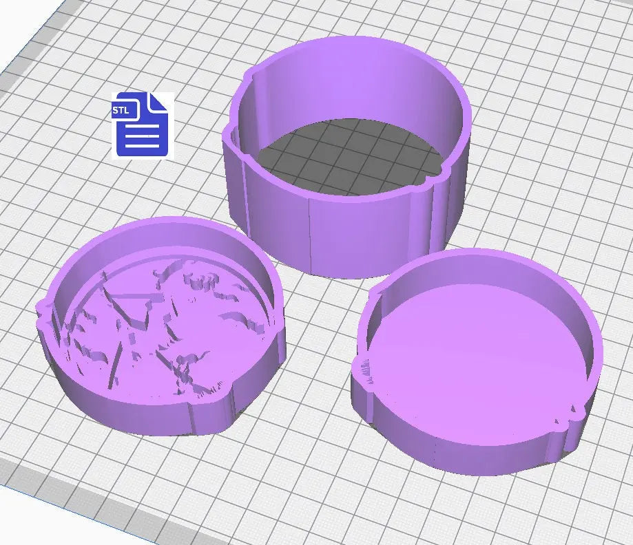 3pc Flying Witch Bath Bomb Mold STL File - for 3D printing - FILE ONLY -3 piece Witch Silhouette Bath Bomb Mould - The Crafts and Glitter Shop
