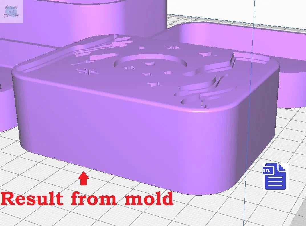 3pc Fortune Teller Bath Bomb Mold Bath Bomb Mold STL File - for 3D printing - FILE ONLY - 3 piece hand press bath bomb mould