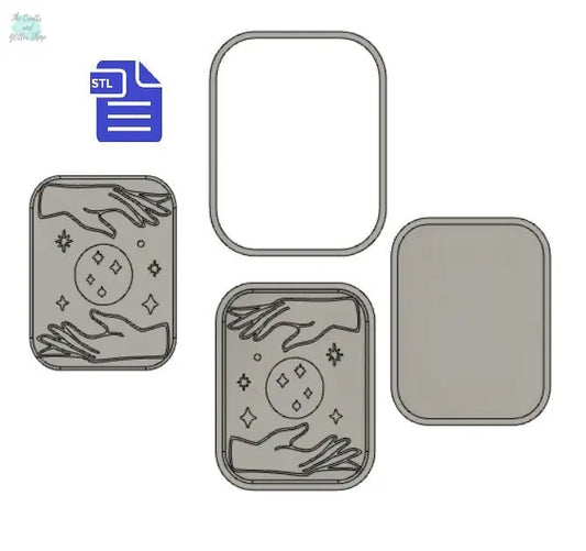 3pc Fortune Teller Bath Bomb Mold Bath Bomb Mold STL File - for 3D printing - FILE ONLY - 3 piece hand press bath bomb mould - The Crafts and Glitter Shop