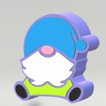 3pc Gnome Bath Bomb Mold STL File