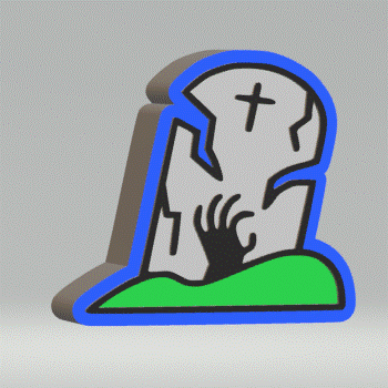 3pc Gravestone Bath Bomb Mold STL File - for 3D printing - FILE ONLY - 3 piece Headstone push mold for bath bombs shower steamers - The Crafts and Glitter Shop