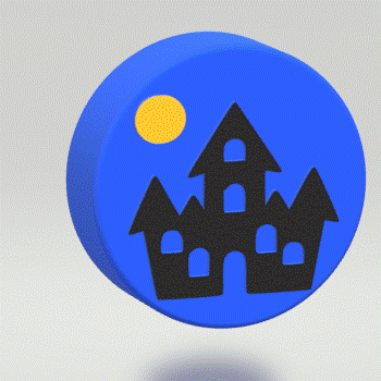 3pc Haunted House Bath Bomb Mold STL File - for 3D printing - FILE ONLY - 3 piece Halloween Push Mold for bath bombs solid shampoo fizzers - The Crafts and Glitter Shop