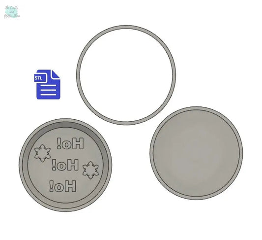 3pc Ho! Ho! Ho! Bath Bomb Mold STL File - for 3D printing - FILE ONLY - The Crafts and Glitter Shop