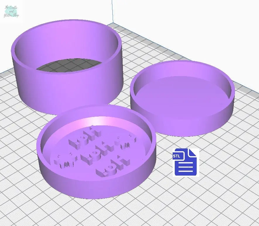 3pc Ho! Ho! Ho! Bath Bomb Mold STL File - for 3D printing - FILE ONLY - The Crafts and Glitter Shop