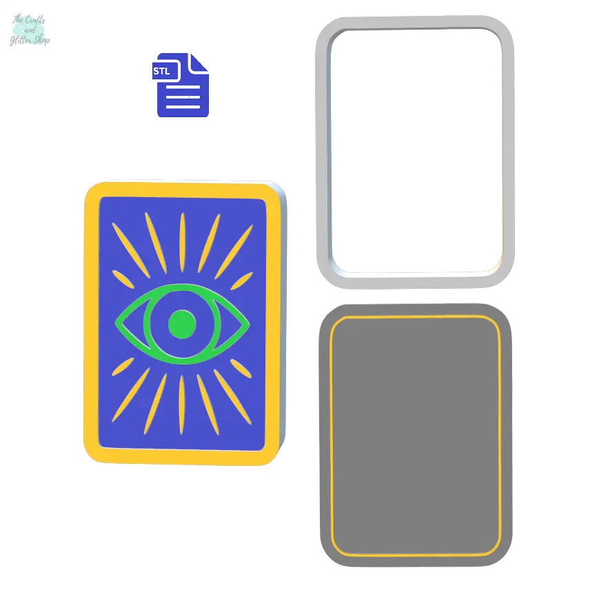 3pc Intuition Tarot Card Bath Bomb Mold  STL File - FILE ONLY for 3D printing your own molds for bath bombs solid shampoo shower steamers - The Crafts and Glitter Shop